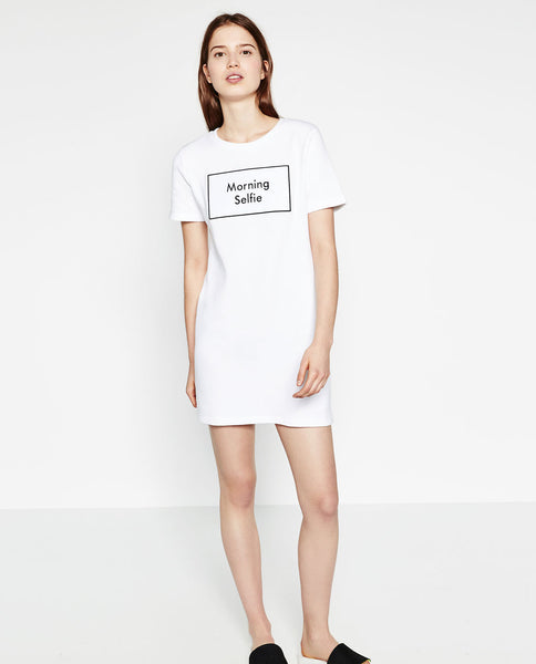 TEXT PRINT DRESS