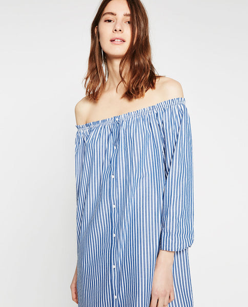 OFF-THE-SHOULDER DRESS
