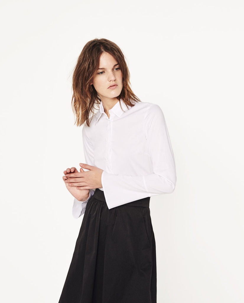 BASIC POPLIN BLOUSE