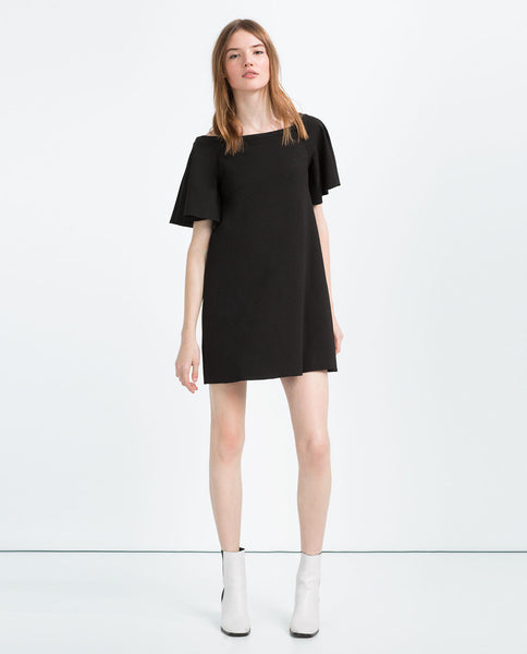 FLOUNCE SLEEVE DRESS