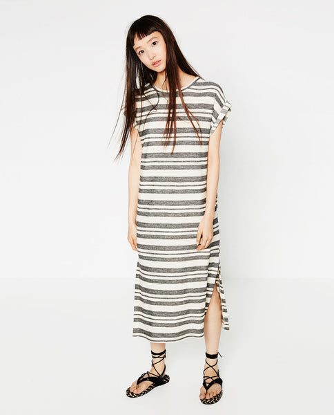 HORIZONTAL STRIPES DRESS